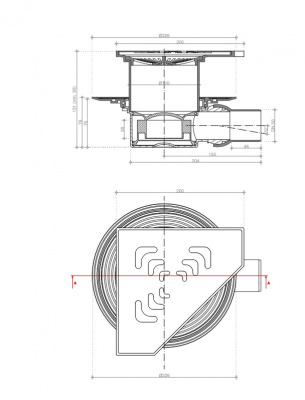 Точечный трап Pestan Confluo Standard 20х20 Angle Gold (13000126) фото в интернет-магазине Русалия