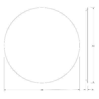 Зеркало с LED-подсветкой настенное OPTI DEFESTO d90 см DF 2856R фото в интернет-магазине Русалия