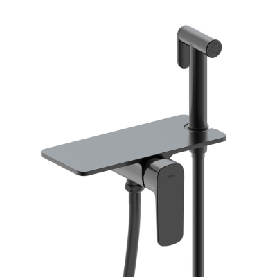 Смеситель IDDIS с гигиеническим душем встраиваемый полка черный Axes (AXEBLSHi08) фото в интернет-магазине Русалия