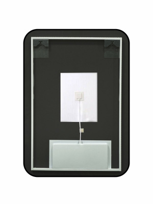 Зеркало с подсветкой Torry 500x700 черная краска, открытая подсветка, антизапотевание ЗЛП2278 Continent фото в интернет-магазине Русалия