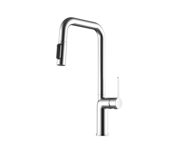 Смеситель для кухни GRANULA (9011, НЕРЖ) фото в интернет-магазине Русалия