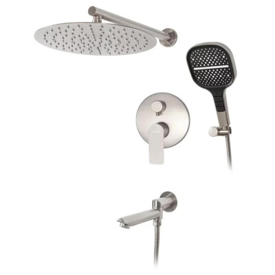 Душевая система встраиваемая Hansberge H6095NK, никель фото в интернет-магазине Русалия