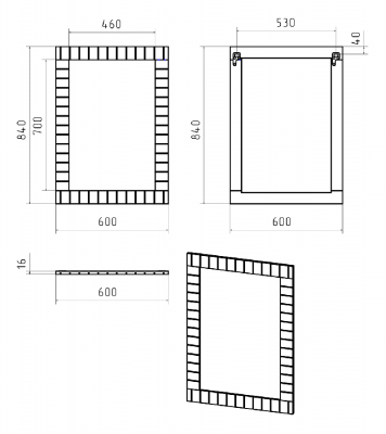 Зеркало Gloster 60 GLOS-02060-48-2 Brevita фото в интернет-магазине Русалия