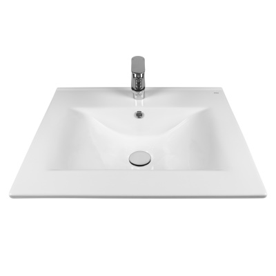 Тумба с раковиной подвесная 60см белая глянцевая BOND Cube T01600-S05W фото в интернет-магазине Русалия