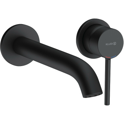 Смеситель BOZZ BLACK 382453976 для раковины настенный встраиваемый (внешняя часть) KLUDI фото в интернет-магазине Русалия