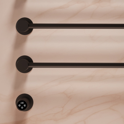 Полотенцесушитель электрический Vincea VTD-2H1MB, черный, таймер фото в интернет-магазине Русалия