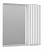 Зеркальный шкаф Balaton 75 правый (белый) BAL-04075-01-П Brevita фото в интернет-магазине Русалия