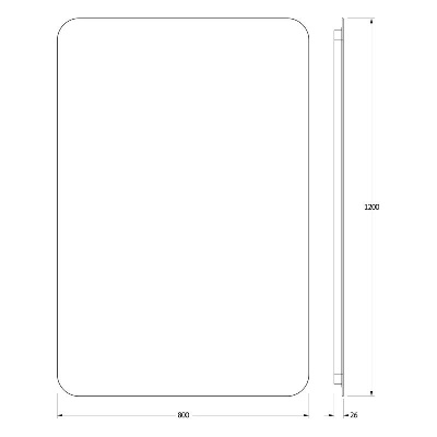 Зеркало с LED-подсветкой настенное OPTI DEFESTO 80x120 см, DF 2810 фото в интернет-магазине Русалия