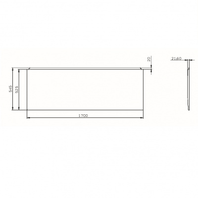 W94A-170-070W-P1 X-Joy панель фронтальная для ванны 170х70 Am.Pm фото в интернет-магазине Русалия