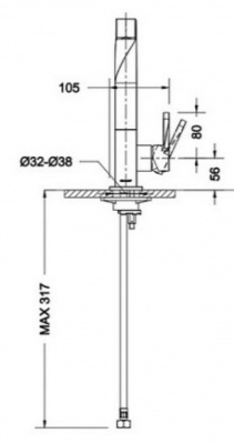 Смеситель для кухни Wave F774108C Bravat фото в интернет-магазине Русалия