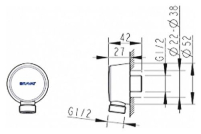 Шланговое соединение P7402C-2-ENG Bravat фото в интернет-магазине Русалия