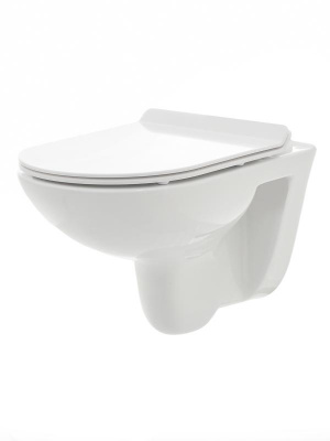 AQM2008 Унитаз подвесной с сиденьем SoftClose, технология смыва Rimless. 530x355x360 AQUAme фото в интернет-магазине Русалия