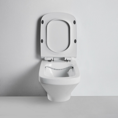 BOND F11-10 Унитаз подвесной безободковый с сиденьем с микролифтом фото в интернет-магазине Русалия