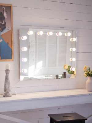 Зеркало с подсветкой Гримерное Антураж 900х700 (13 ламп) ЗГП06 Continent фото в интернет-магазине Русалия