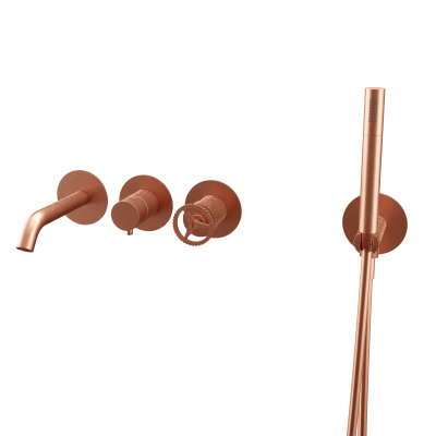 Смеситель для ванны Remer Chrono CH53D2PRP, медь брашированная фото в интернет-магазине Русалия