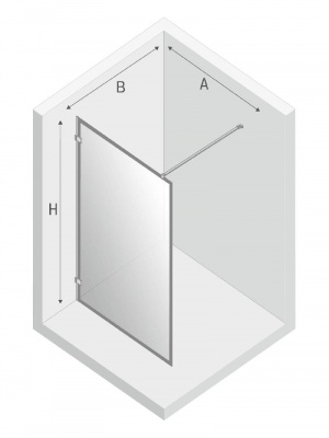 Душевое ограждение NEW TRENDY AVEXA WHITE 90x200 EXK-3004 (белый) фото в интернет-магазине Русалия