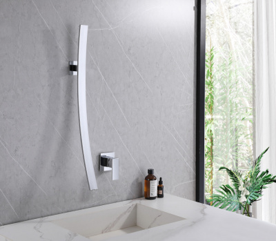 Смеситель ABBER Daheim AF8209 скрытого монтажа для раковины, хром фото в интернет-магазине Русалия