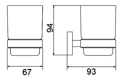 Стакан для зубных щеток Timo Selene (12033/03) черный фото в интернет-магазине Русалия