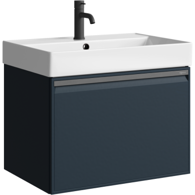 Подвесная тумба 66  Pure серый PUR0165GRM + умывальник  Вилис 650 4610119204013 Aqwella фото в интернет-магазине Русалия