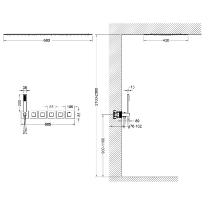 Душевая система встроенная с термостатом Timo Petruma хром (SX-5229/00SM) фото в интернет-магазине Русалия