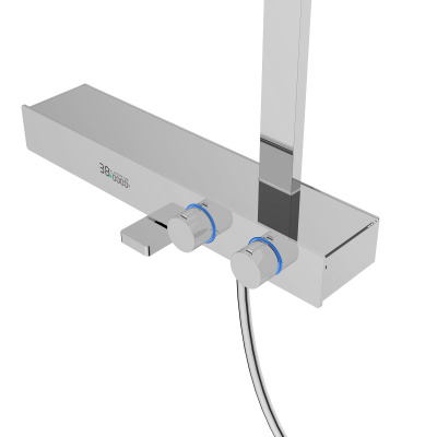 Душевая стойка Inspire VSFS-3I13TCH термостатическая с изливом, хром Vincea фото в интернет-магазине Русалия