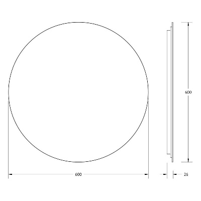Зеркало с LED-подсветкой настенное OPTI DEFESTO d60 см, DF 2853 фото в интернет-магазине Русалия