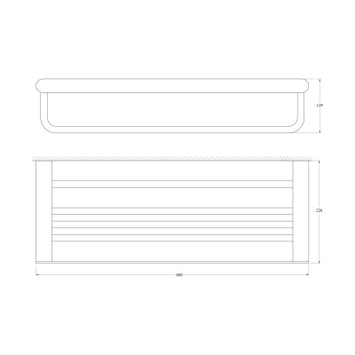 Полка для полотенец со штангой 60 см 7781 Schwarz Artwelle фото в интернет-магазине Русалия