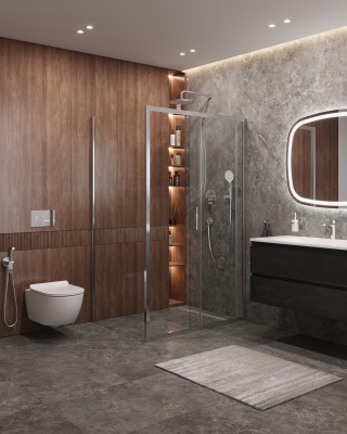 Душевой уголок CEZARES MOLVENO-AH-11-140/100-C-Cr-IV фото в интернет-магазине Русалия