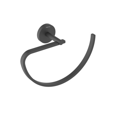 Полотенцедержатель овальный AQUATEK, матовый черный AQ4621MB БЕТТА фото в интернет-магазине Русалия