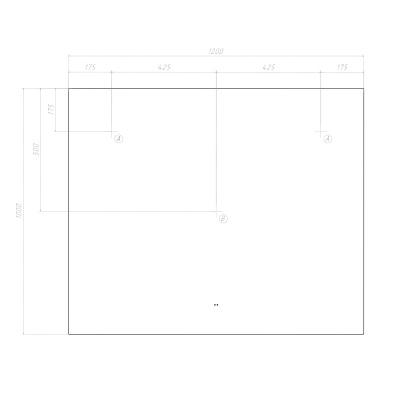 Зеркало Quadro Comfort 120х100 на взмах руки Vigo фото в интернет-магазине Русалия