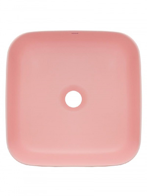 AQM5011 Раковина накладная квадратная, цвет розовый матовый. 390x390x130 фото в интернет-магазине Русалия
