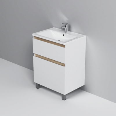 M85AFSX0652WG X-Joy, База под раковину, напольная, 65 см, 2 ящика, белый глянец Am.Pm фото в интернет-магазине Русалия