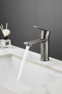 Смеситель для раковины HAIBA цвет: оружейная сталь (HB10719-3) фото в интернет-магазине Русалия