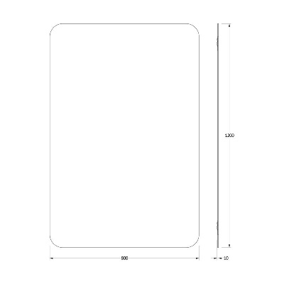 Зеркало настенное с окантовкой Colora EVOFORM 80x120 см, Черный цвет, BY 0440 фото в интернет-магазине Русалия