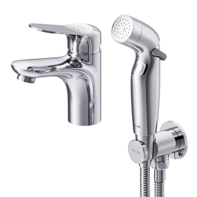 F85C03000 Sunny, смеситель для умывальника с гиг.душем, хром, шт фото в интернет-магазине Русалия