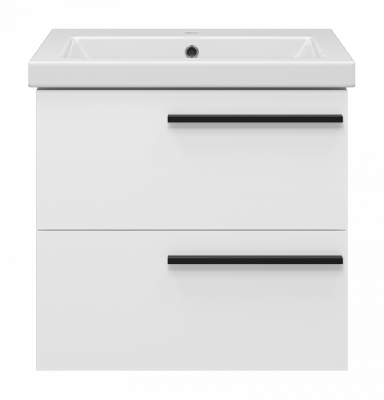 Тумба Ненси 60 подвесная (белая) с раковиной Cersanit Como 60 Misty фото в интернет-магазине Русалия