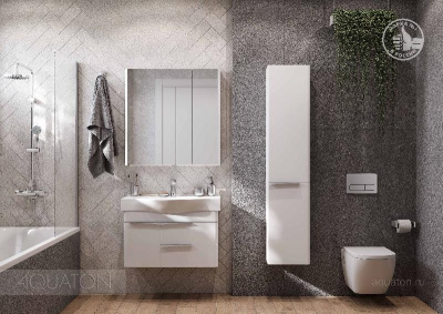 Тумба под раковину AQUATON Беверли 80 белый 1A235501BV010 фото в интернет-магазине Русалия