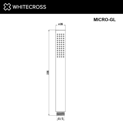 Душевая лейка WHITECROSS MICRO-GL (золото) фото в интернет-магазине Русалия