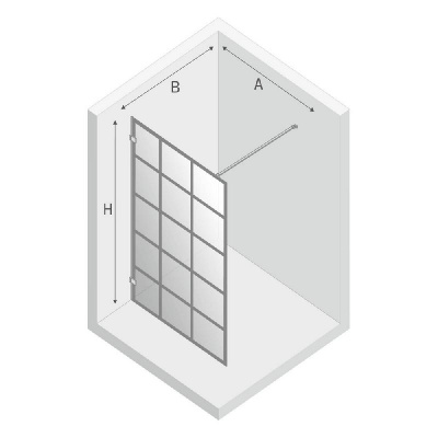 Душевое ограждение NEW TRENDY AVEXA BLACK 140x200 EXK-2027 (черный) фото в интернет-магазине Русалия