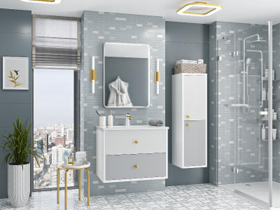 Тумба Анастейша 80 подвесная с раковиной Dreja Euphoria 80 Brevita фото в интернет-магазине Русалия