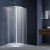 Душевой уголок Alpha VSQ-3AL800CL, 800*800, хром, стекло прозрачное Vincea фото в интернет-магазине Русалия