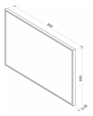 Зеркало Стайл S1 800x600 ЗЛП511 Misty фото в интернет-магазине Русалия