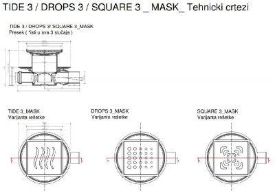 Точечный трап Pestan Confluo Standard 15х15 Tide Mask Gold (13000142) фото в интернет-магазине Русалия