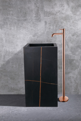 Смеситель ABBER Wasser Kreis AF8140RG напольный для раковины, розовое золото фото в интернет-магазине Русалия