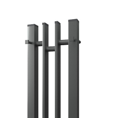 Полотенцесушитель электрический Point Фрея PN20722GB П2 140x1200 диммер слева, графит блеск фото в интернет-магазине Русалия