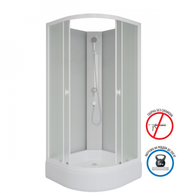 Душевая кабина 100х100 Promo P100/26/MT/BK Niagara фото в интернет-магазине Русалия