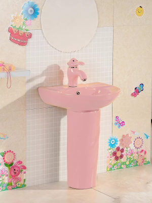 Раковина с пъедесталом Gid Nb192-PK фото в интернет-магазине Русалия