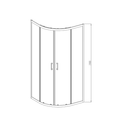 Душевой уголок Alpha VSQ-3AL800CL, 800*800, хром, стекло прозрачное Vincea фото в интернет-магазине Русалия