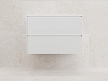 Тумба подвесная "ЛИМА 80" эмаль, под раковину LINE 80, 2 ящ., PLUS, белый матовый + Умывальник LINE 800*480 Style Line фото в интернет-магазине Русалия