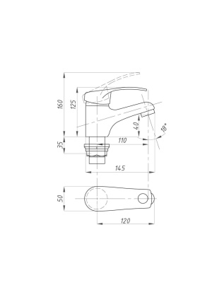 Смеситель для раковины FAUZT FZs940-B115 тип См-УмОЦБА фото в интернет-магазине Русалия